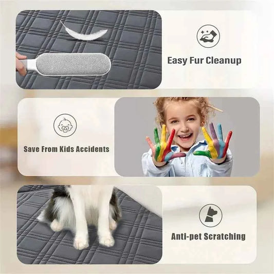 2pcs/Set Water Repellent Pets Kids Corner Sofa Seat Cover Anti Dirty Dog Bed Mattress Cover Non-Slip Chaise Longue Slipcover