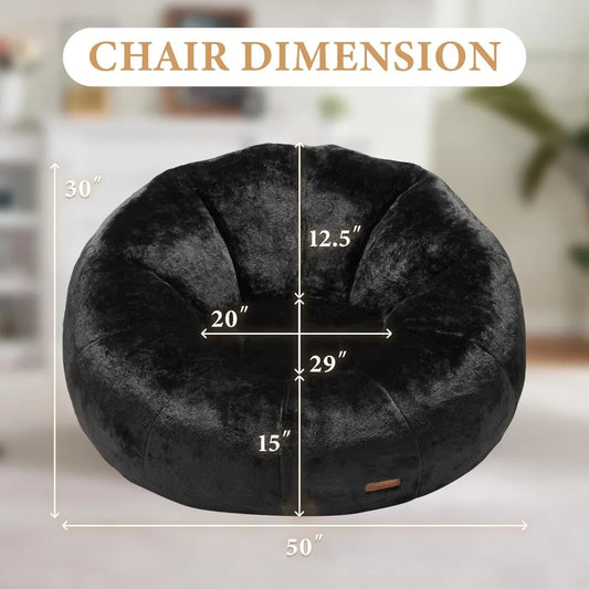 Bean Bag Chair, Comfy Giant Stuffed Bean Bags Chais W/Spacious Design for Reading, Playing or Relaxing, Bean Bag Couch for Adult