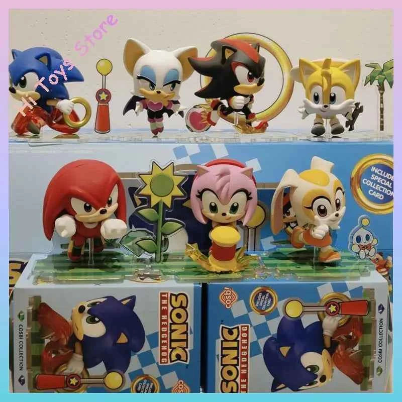 In Stock Original Hottoys Cosbi Sega Action Figure Sonic Hedgehod Anime Figures Children Toys Ornament Birthday Gift