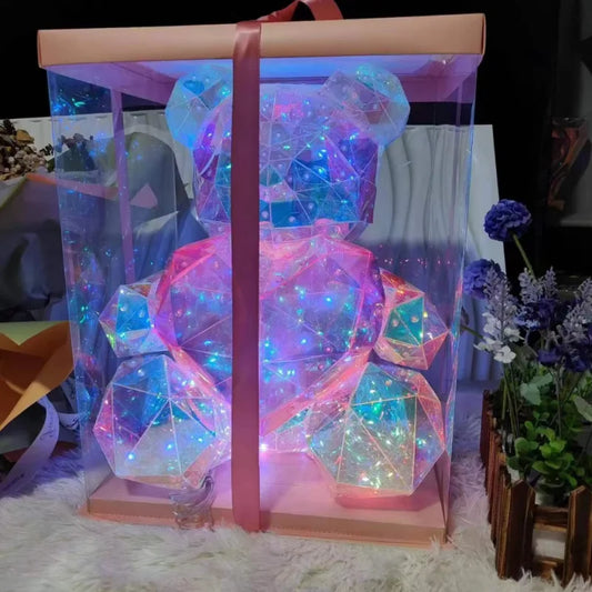 SS69 Glowing Bear LED Toy PVC Ornament for Holiday and Birthday Gifts