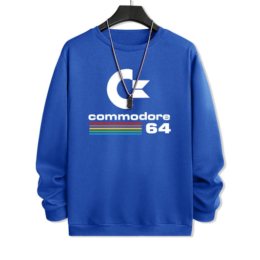 Commodore 64 Fun Logo Printed Hoodies Mens Oversized Pullover Hoody Loose Comfortable Clothes Fleece Casual Hoody Men Warm SS69 25.69 Blue / XXL