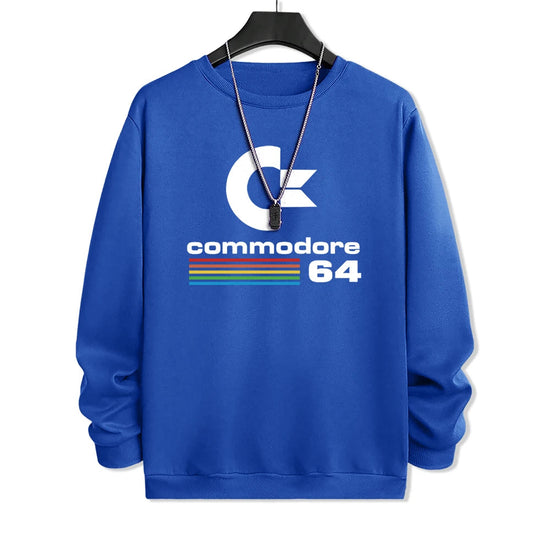 Commodore 64 Fun Logo Printed Hoodies Mens Oversized Pullover Hoody Loose Comfortable Clothes Fleece Casual Hoody Men Warm SS69 25.69 Blue / XXL