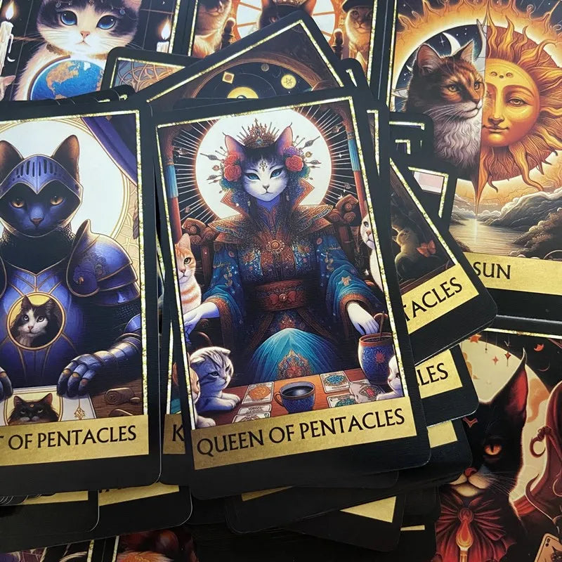 Cat tarot cards A 78-Card Deck Tarot Oracle Cards For Beginners Learning Fortune Telling Game Divination Tools For All Skill SS69