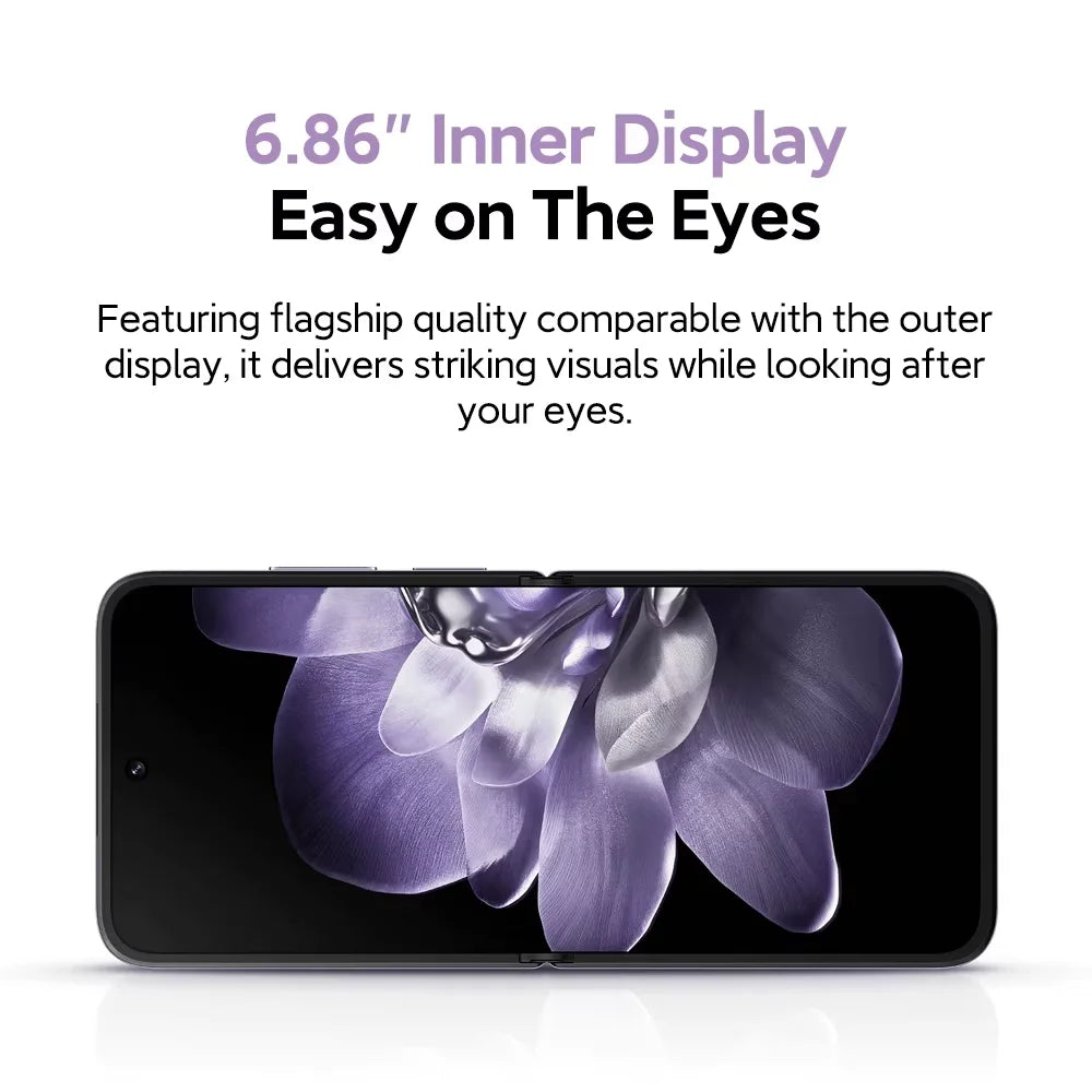 Global Version Xiaomi MIX Flip Snapdragon 8 Gen 3 Smartphone 4.01" All Around Liquid Outer Display 4780mAh Xiaomi Surge Battery SS69