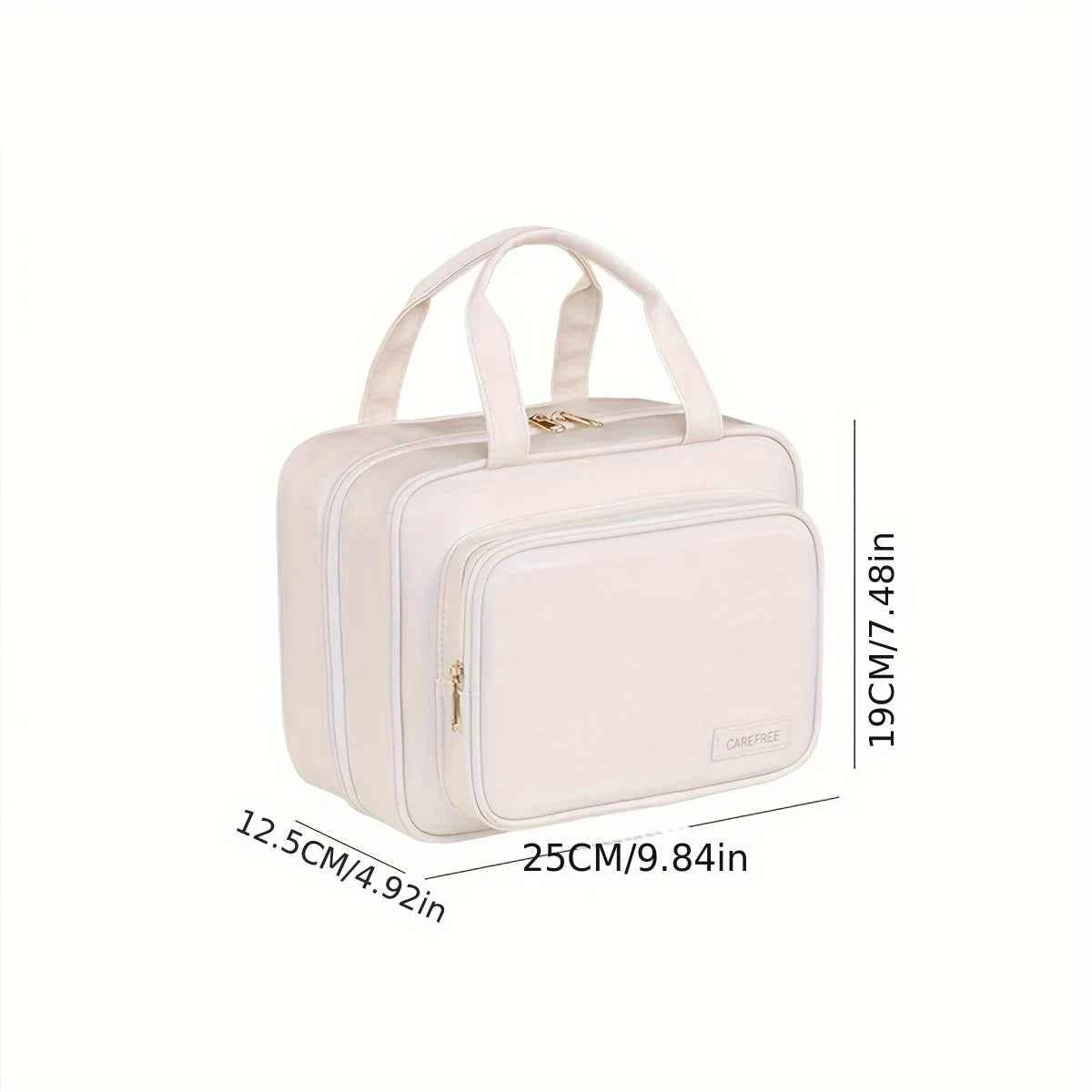 New PU Leather Hanging Cosmetic Bag For Women Portable Storage Makeup Organizer Large Capacity Travel Toiletry Storage Bags