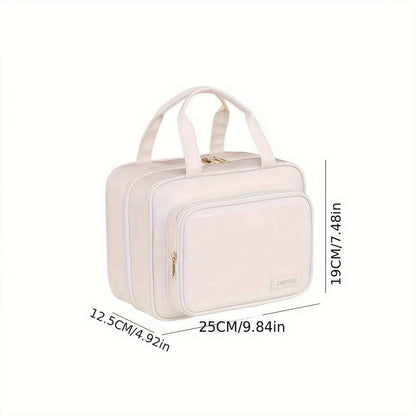 New PU Leather Hanging Cosmetic Bag For Women Portable Storage Makeup Organizer Large Capacity Travel Toiletry Storage Bags