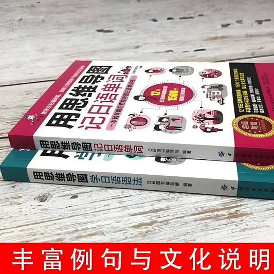 2 Volumes Japanese Learning Books Mind Maps To Memorize Japanese Words Learn Grammar Japanese Introductory Self-study Textbook SS69