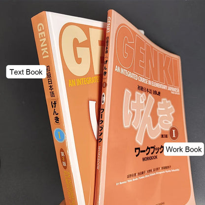 Genki I II Textbook workbook answer 3rd Edition learn japanese  Integrated Course Elementary Japanese & english Learning Books SS69