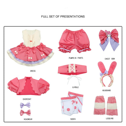 Lily Barrier Identity V Cheerleader Cosplay Costume Pink Women's Uniform