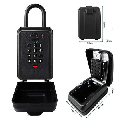 Waterproof Wall Mounted Key Safe Box Anti-theft Key Storage With Combination Password Lock Homestay Office Home Indoor Outdoor