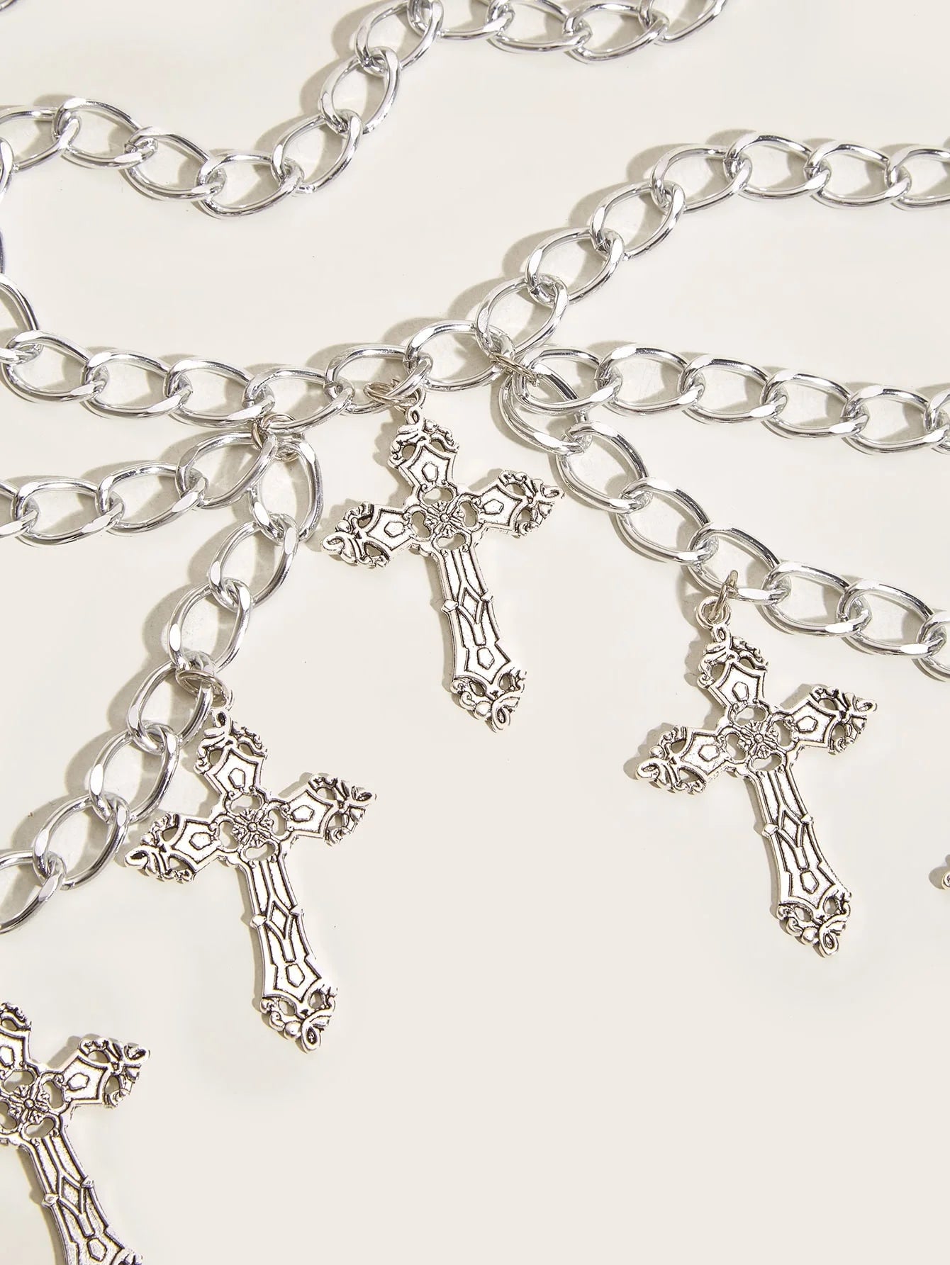 SS69 Women's Cross Waist Chain, Adjustable Metal Body Jewelry for Punk Style