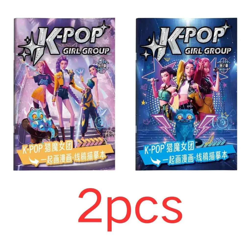 40 page KPO Witch Hunt Rumi Mira Zoey children's and adult anime character drawing practice book drawing coloring book-