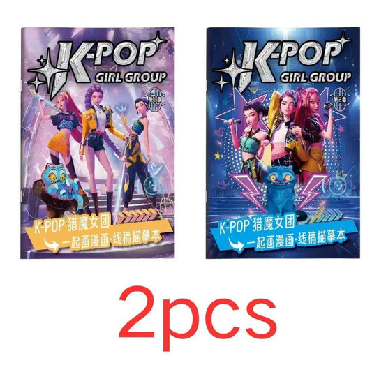 40 page KPO Witch Hunt Rumi Mira Zoey children's and adult anime character drawing practice book drawing coloring book-