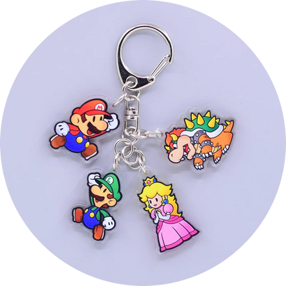 Game Anime Peripheral Keychain 10 Styles 4 in 1 Arcylic Cartoon Figures Keyrings Kawaii Key Chain Accessories SS69 6.69 10