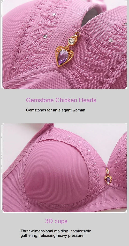 SS69 Cotton Full Cup Bra with Gathered Side Support and No Steel Ring