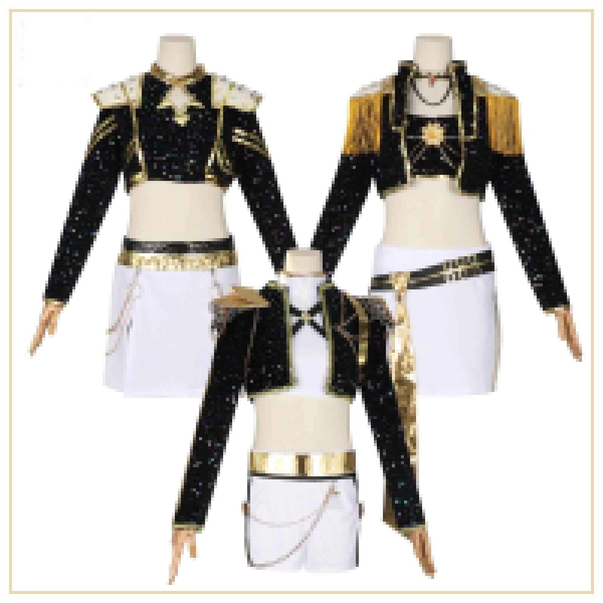 SS69 Anime Girl Group Cosplay Costume - Polyester Top and Pants Set
