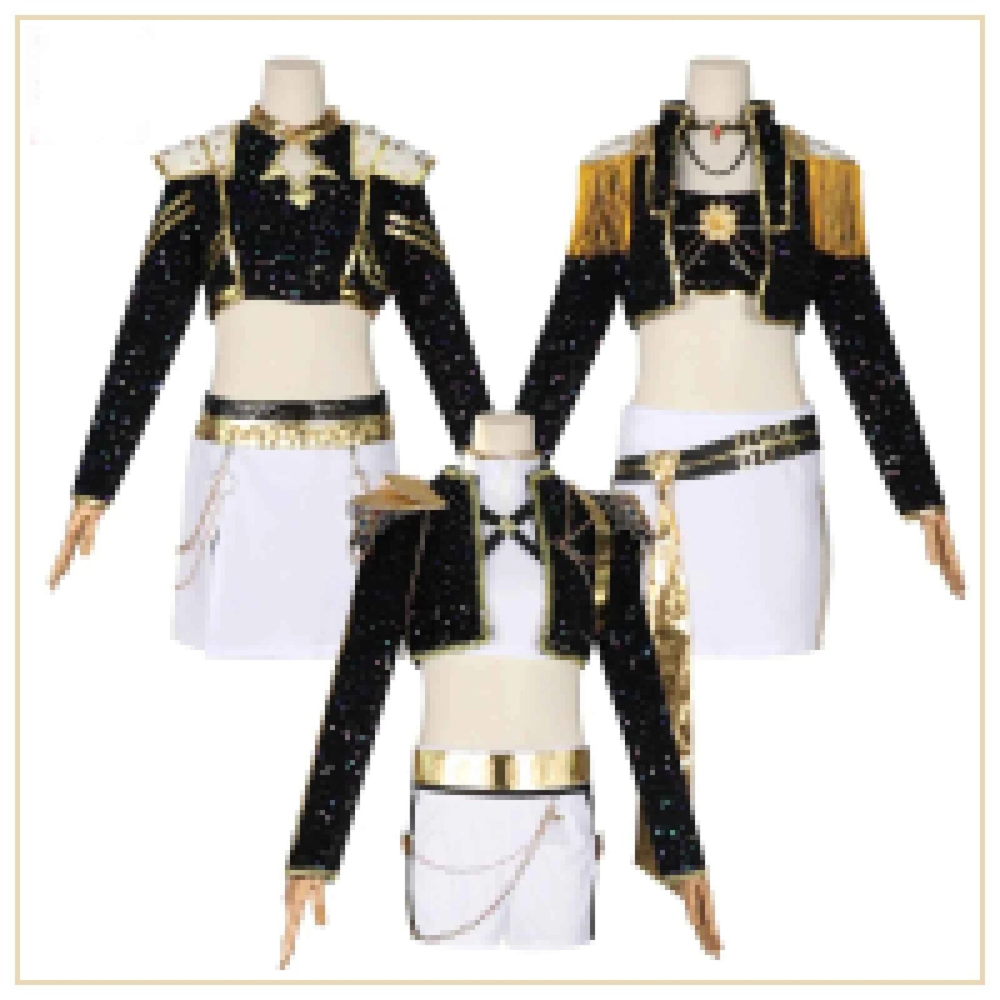 SS69 Anime Girl Group Cosplay Costume - Polyester Top and Pants Set