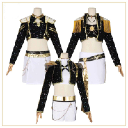 SS69 Anime Girl Group Cosplay Costume - Polyester Top and Pants Set