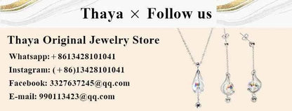 Thaya Original Design Star and Moon Earrings S925 Silver Needle Studs Earring For Women Vintage Earring Fashion Crystal Jewelry