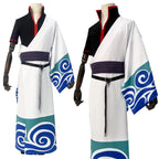 HOLOUN Gintama Anime Sakata Gintoki Cosplay Costume Wig Kimono Top Pants Cos Convention Halloween Christmas Gift SS69