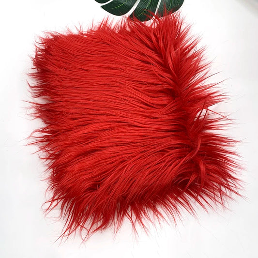 SS69 Faux Fur Fabric 8cm Long Pile 25x45cm Sheet for Cosplay and Patchwork