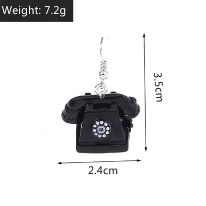 Personalized Old Item Earrings Telephone TV Iron Radio Retro Chinese Style Earrings Jewelry SS69