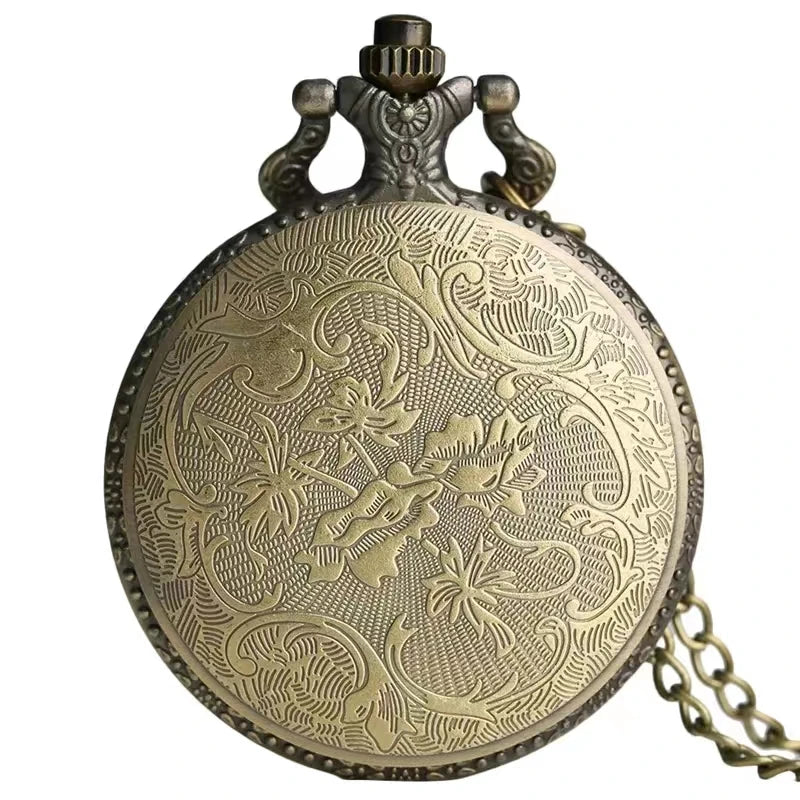 Vintage bronze poker cartoon quartz pocket watch the best gift for children men and women SS69