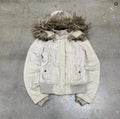 Women Y2K Gothic Zip Up Hoodie Red Faux Fur Collar Embroidery Rhinestone Hooded Jacket Grunge Streetwear Casual Sweatshirt