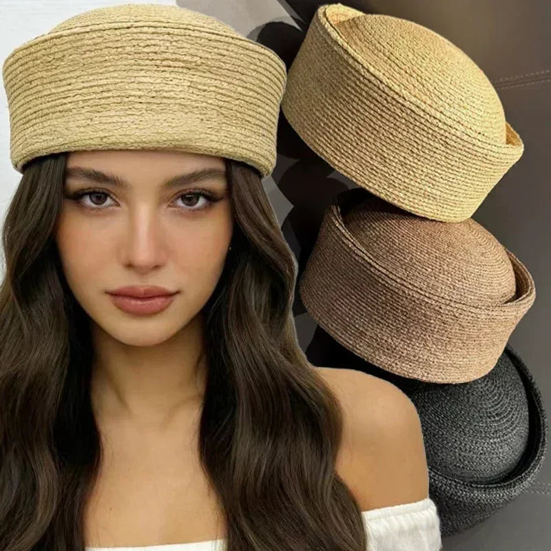 Women's Fashion Papyrus Beret Hat - Breathable Summer Sun Cap