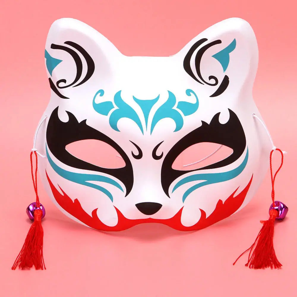 Exaggerated Rabbit Ear Mask - Black & White PVC Costume Accessory