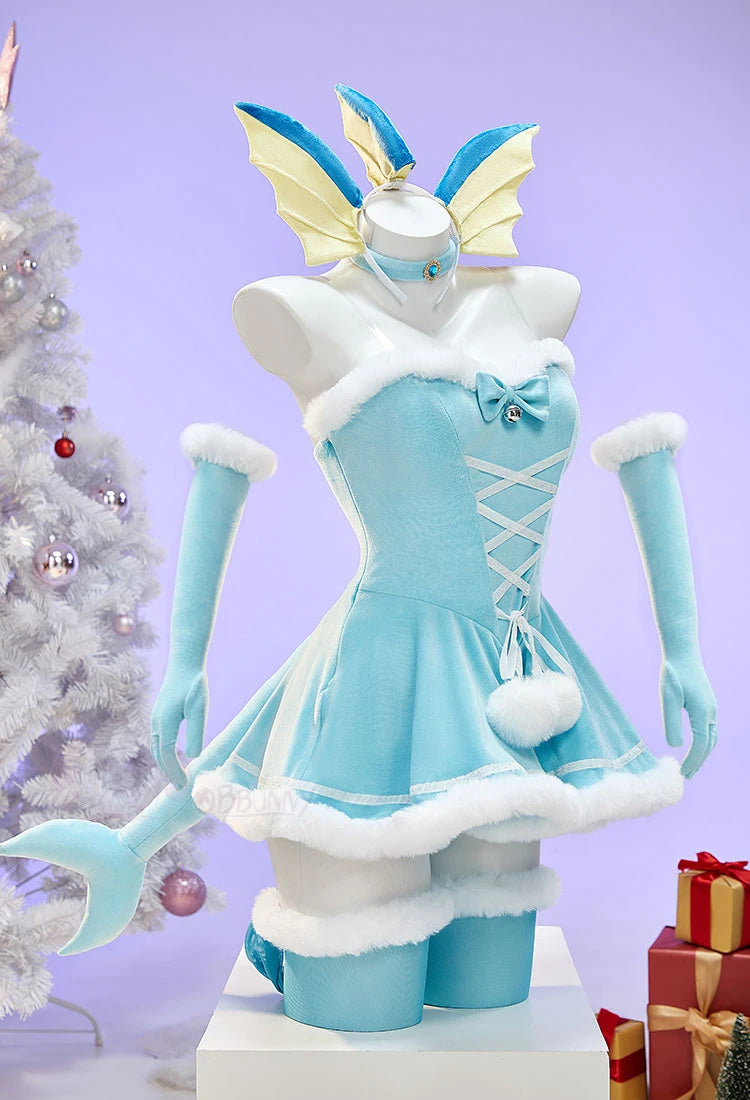 Anime Vaporeon Umbreon Sylveon Cosplay Costume Women Sexy Cloak Dress Outfit Cute Bunny Girl Uniform Halloween Christmas Clothes