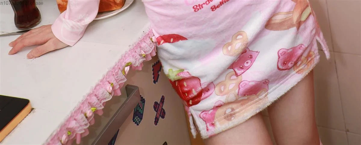 Subcultural Spicy Girl Clothes Cute Bottom Tee Shirt Y2k Harajuku Anime Slim Long Sleeve T-shirts Women Cartoon Pink Crop Tops SS69