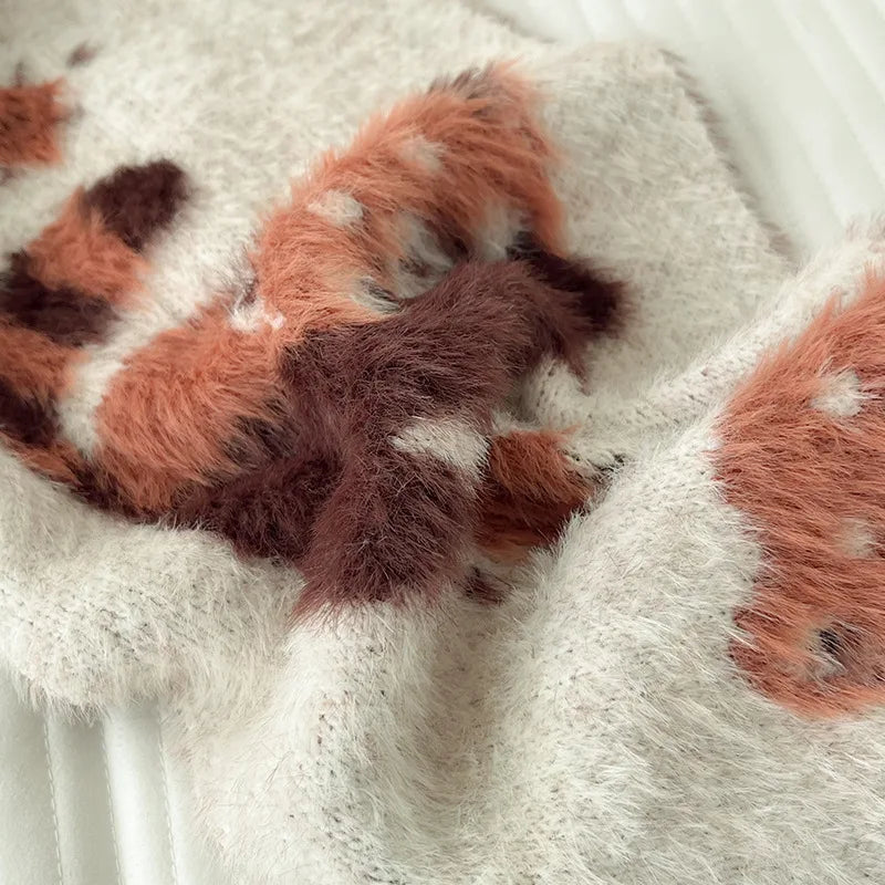 170cm Cute Red Panda Knit Imitate Mink Wool Scarf Soft Comfort Women Winter Neckerchief Girls Students Warm Scarves