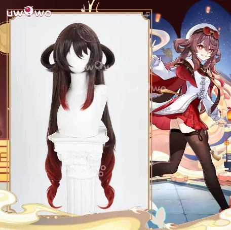 UWOWO Hutao Cosplay Collab Series: Game Genshin impact Hutao Cherries Snow Laden outfit Lantern Rite Cosplay Costume