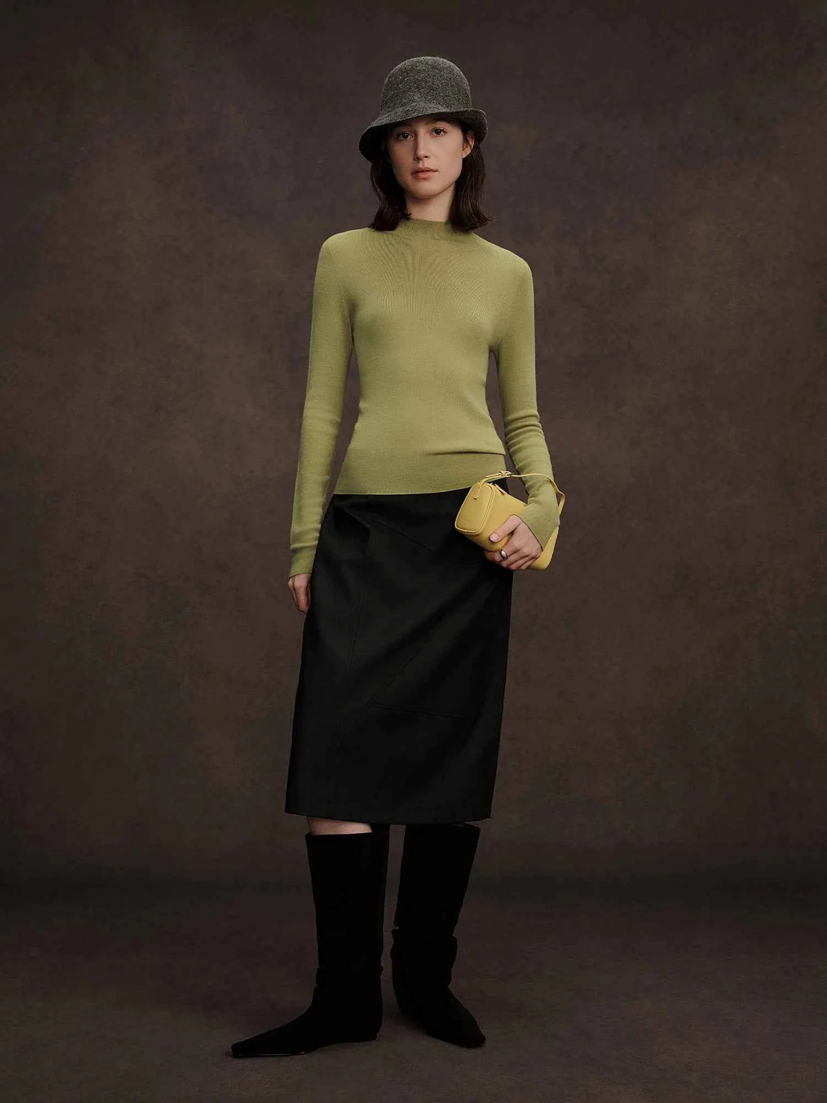 DUSHU Seamless Half-high Collar Pure Wool Pullovers Women Plus Size Autumn Winter Bottoming Sweater Solid Soft Breathable Tops