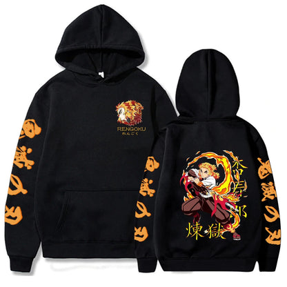 Harajuku Demon Slayer Plus Size Hoodie Kamado Nezuko Graphic Print Women Sweatshirts Long Sleeve Fashion Female Streetwear SS69