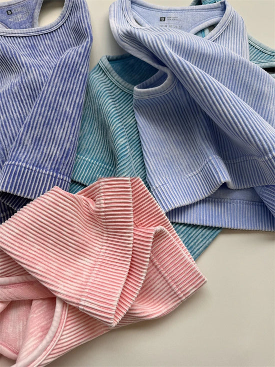 Seamless Yoga Top Fitness Sports  Gym Running Vest  Workout Women Athleisure Sleeveless Crop Top - SS69