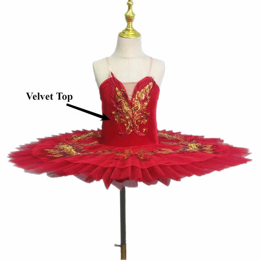 Yackalasi Professional White Swan Lake Pancake Ballet Tutu with Sequins