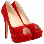 Women Platform Sandals Stilettos Sexy Stripper Pole Dance High Heels Pumps Peep Toe Ladies Nighclub Party Black Wedding Shoes