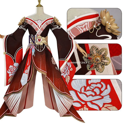 Honkai Star Rail Tingyun Cosplay Costume Women Polyester Jumpsuit Set