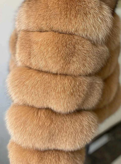 Winter Women's Cold Coat Top Fox Jackets For Women clothing Natural Real fox Fur Jacket Coats For Women Fur Jacket In Promotion