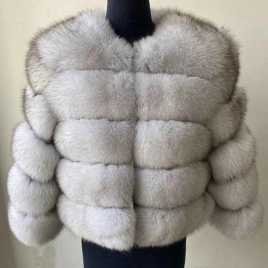Winter Women's Cold Coat Top Fox Jackets For Women clothing Natural Real fox Fur Jacket Coats For Women Fur Jacket In Promotion
