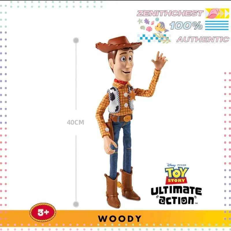 Official Disney Pixar Toy Story Classic Sound Effect Action Figures Buzz Lightyear Woody Simulation Model Collectible Toy For Fa