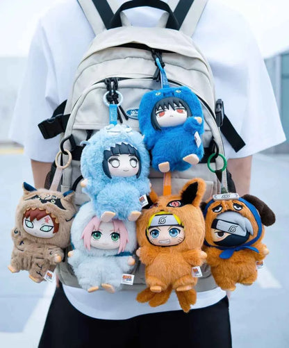 Shippuden Beast Party Series Cute Plush Doll Toy Cartoon Backpack Pendant Anime Peripheral Gift Box Naruto Blind Box Gift