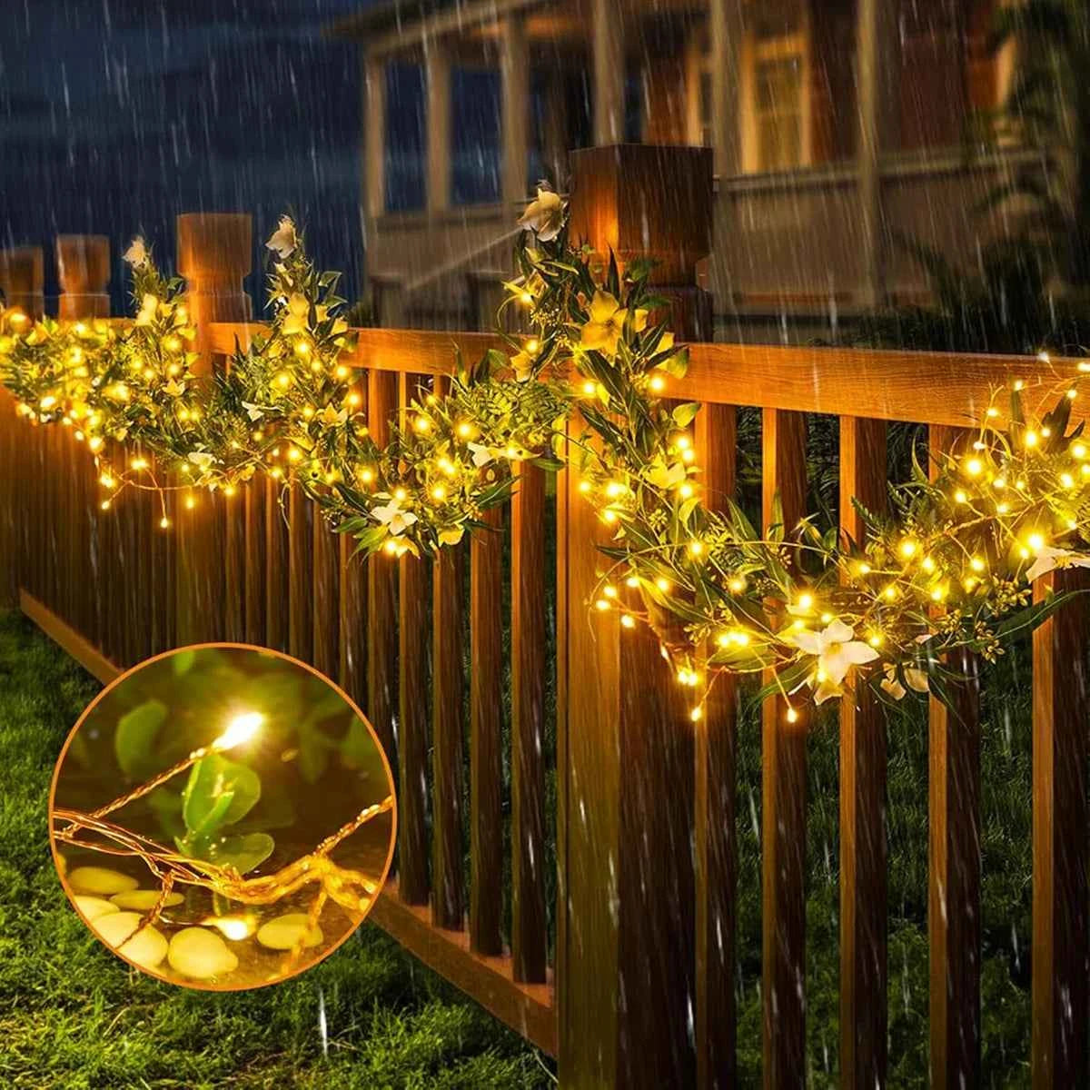 6M-50M Cluster Firecracker String Lights Fairy Christmas Light Garland LED For Wedding Party New Year Christmas Tree Decor Lamps
