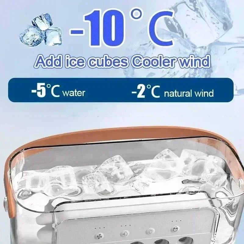 New 3 In 1 Fan AIr Conditioner Household Mini Air Cooler LED Night Light Portable Humidifier Air Adjustment Fan Office Home Fan SS69