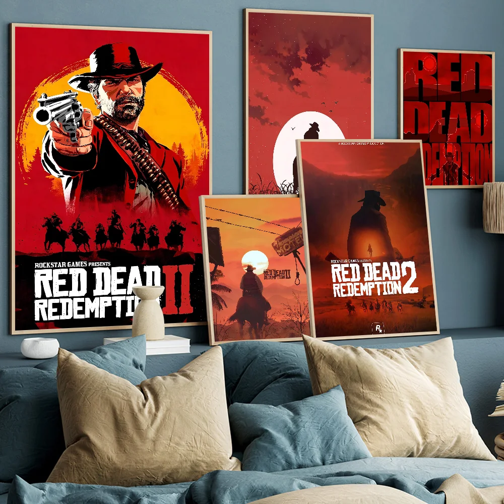 Red Dead Redemption 2 Waterproof Adhesive Art Print