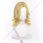 Steel Ball Run JOJO SBR Johnny Joestar Cosplay Wig JoJo's Bizarre Adventure Golden Blonde Layered Hair Star Print Beanie Hat