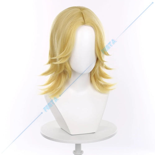 Steel Ball Run JOJO SBR Johnny Joestar Cosplay Wig JoJo's Bizarre Adventure Golden Blonde Layered Hair Star Print Beanie Hat