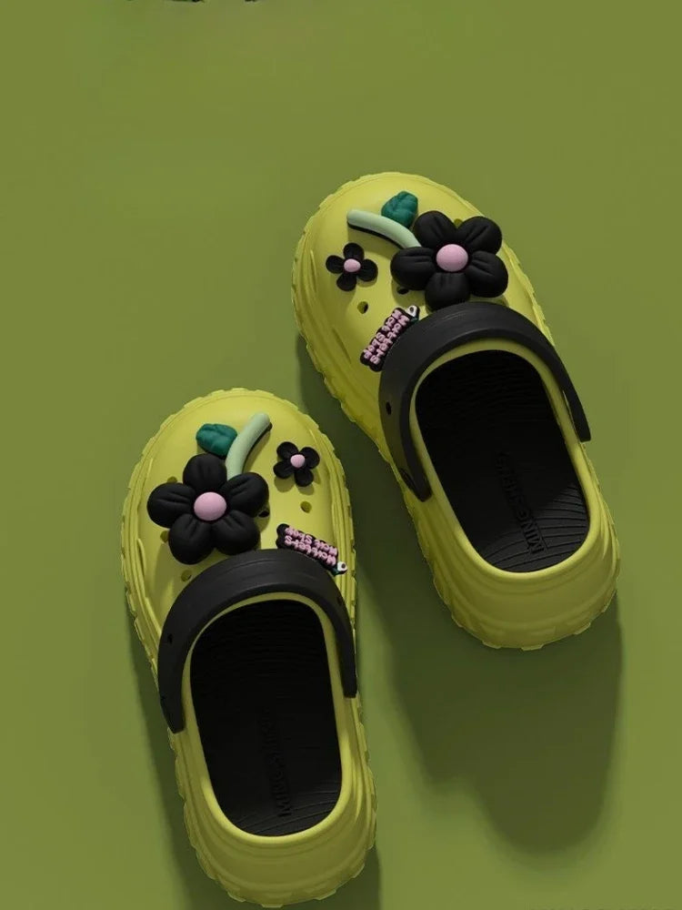 Slides Height Outside Sandals Korea Style Woman Slippers Non Slip Clappers Summer Footwear Top Designs New 39 Shoes for Women